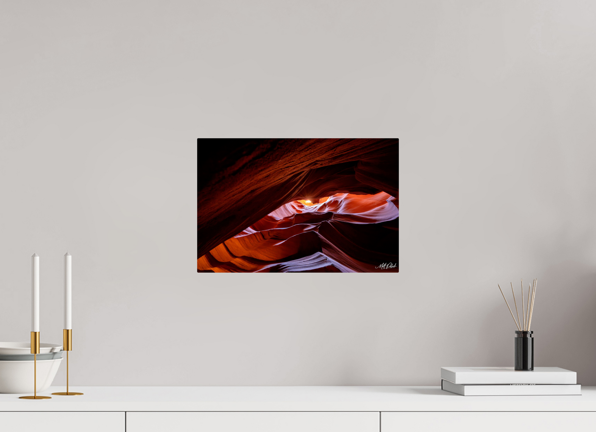 15 x 10″, Metal Antelope Canyon