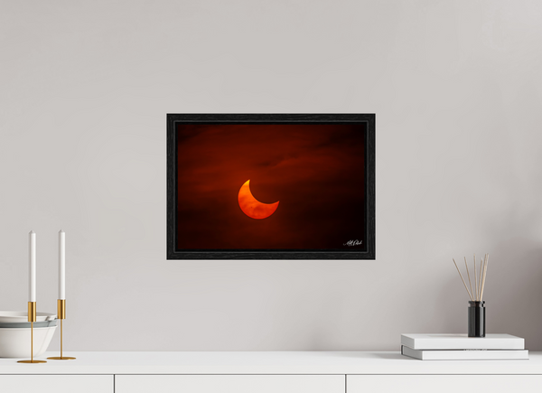15 x 10″, Floater Frame Eclipse over Moses Lake