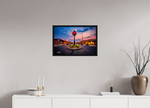 24 x 16″, Floater Frame Moses Lake Clock Tower