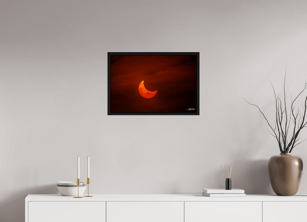 24 x 16″, Floater Frame Eclipse over Moses Lake