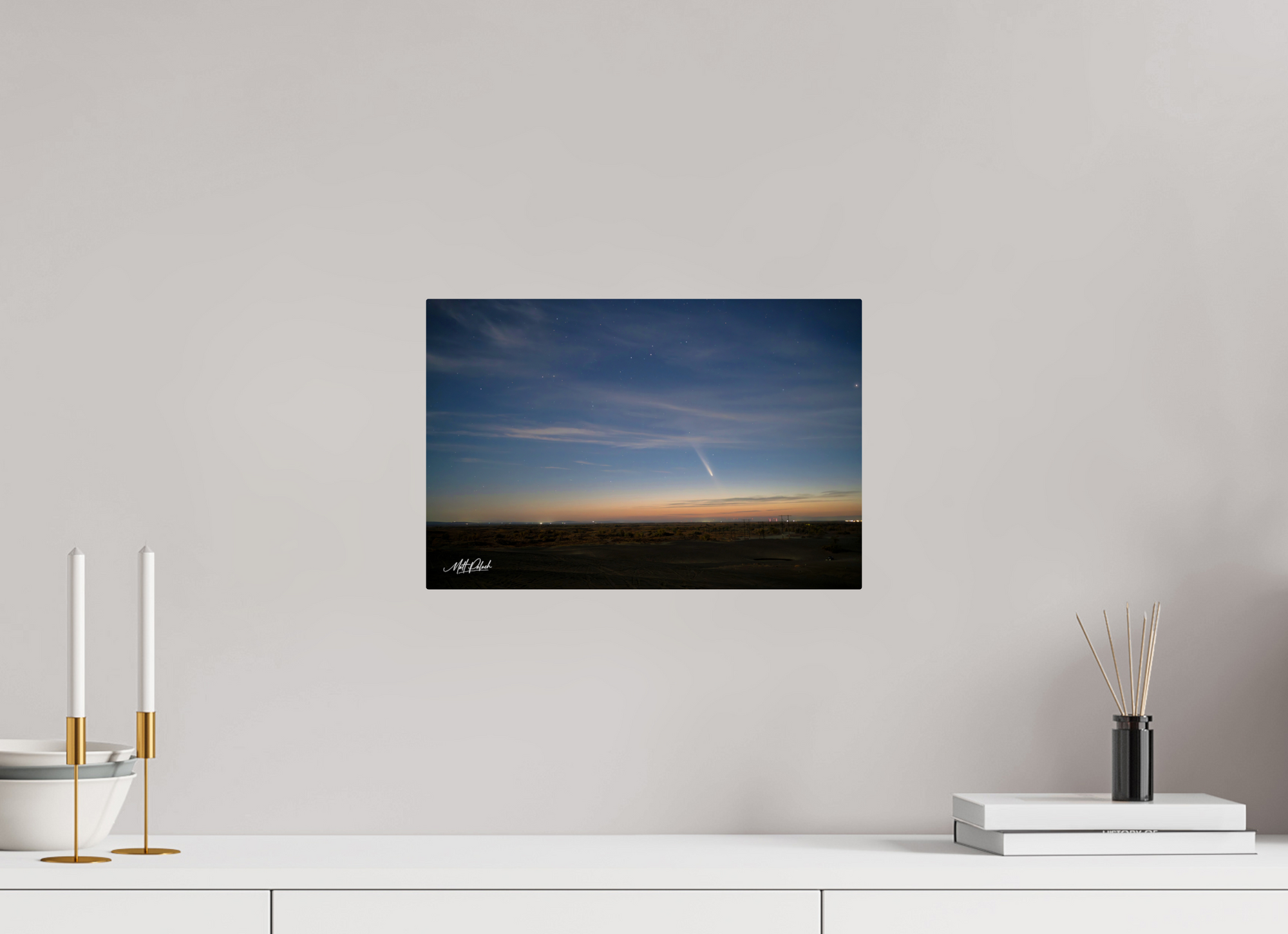 15 x 10″, Metal Comet Atlas