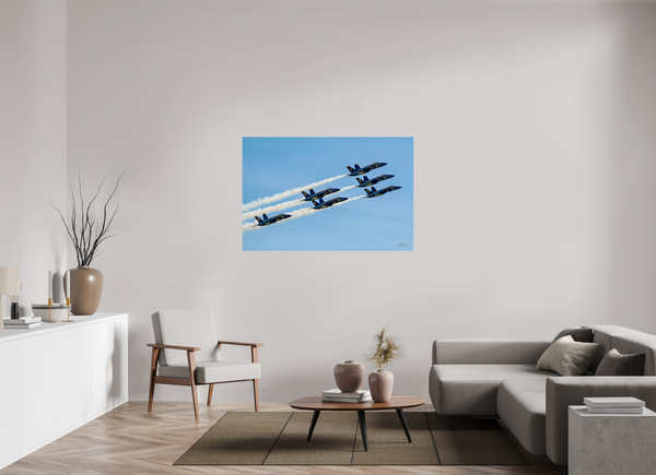 54 x 36″, Photo Print Under Acrylic Glass Blue Angels