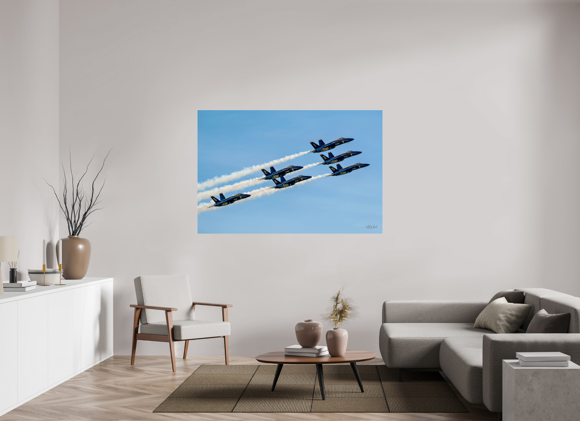 66 x 44″, Photo Print Under Acrylic Glass Blue Angels