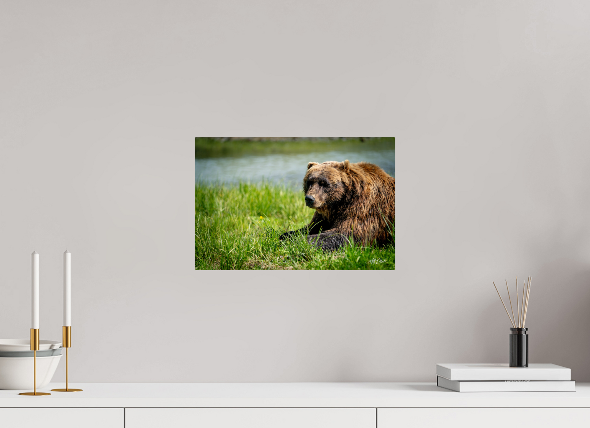 15 x 10″, Metal Brown Bear