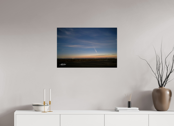 30 x 20″, Metal Comet Atlas