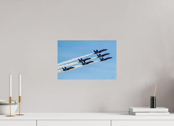 15 x 10″, Metal Blue Angels