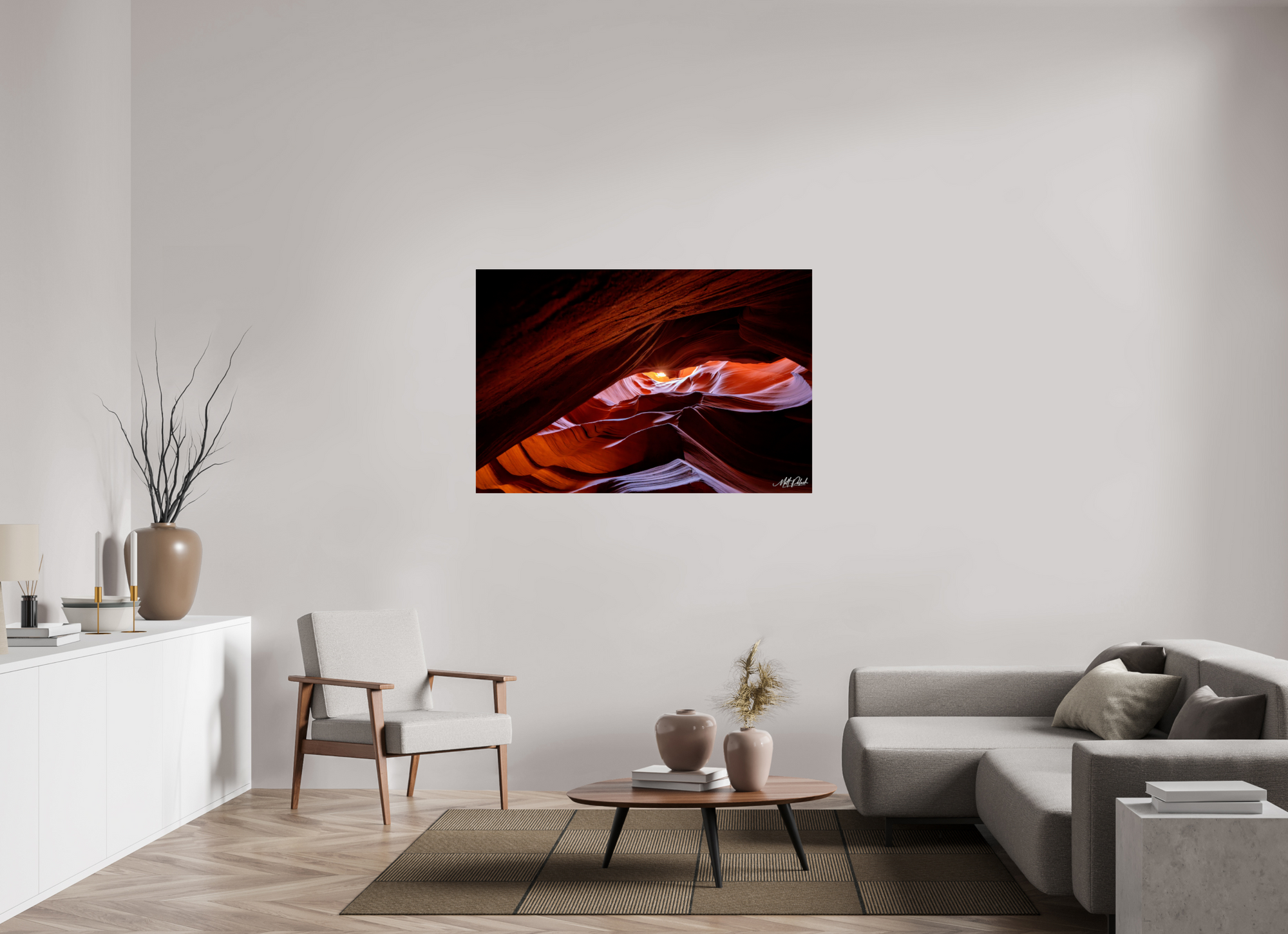 54 x 36″, Metal Antelope Canyon