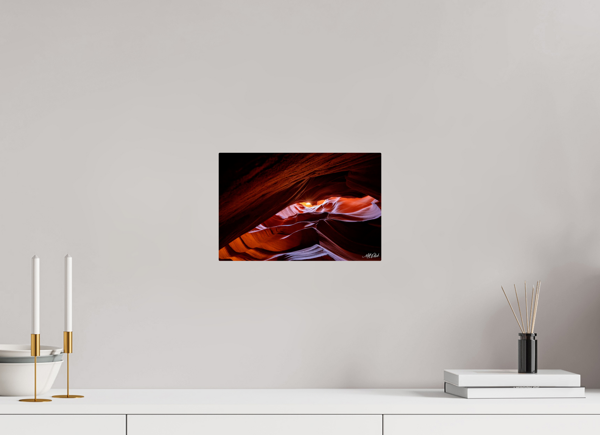 12 x 8″, Metal Antelope Canyon