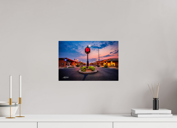 15 x 10″, Metal Moses Lake Clock Tower