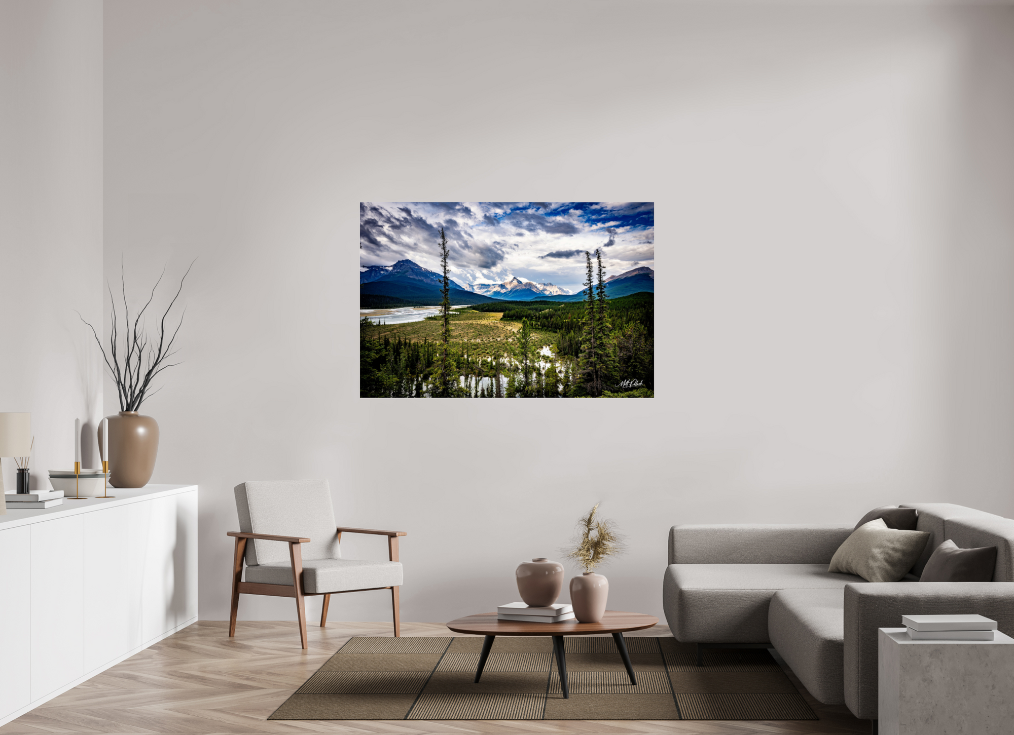 60 x 40″, Photo Print Under Acrylic Glass Saskatchewan Crossing