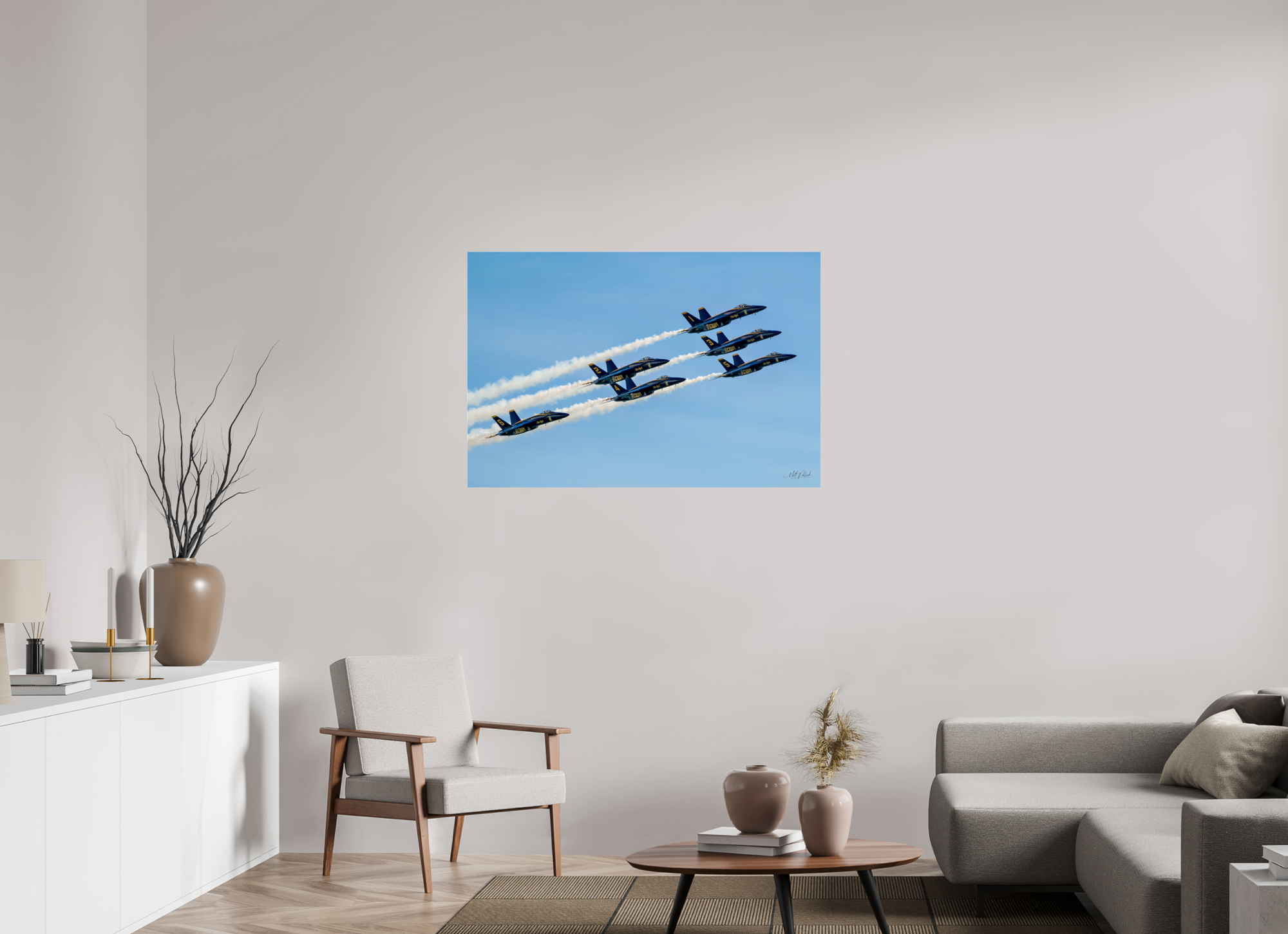 45 x 30″, Photo Print Under Acrylic Glass Blue Angels