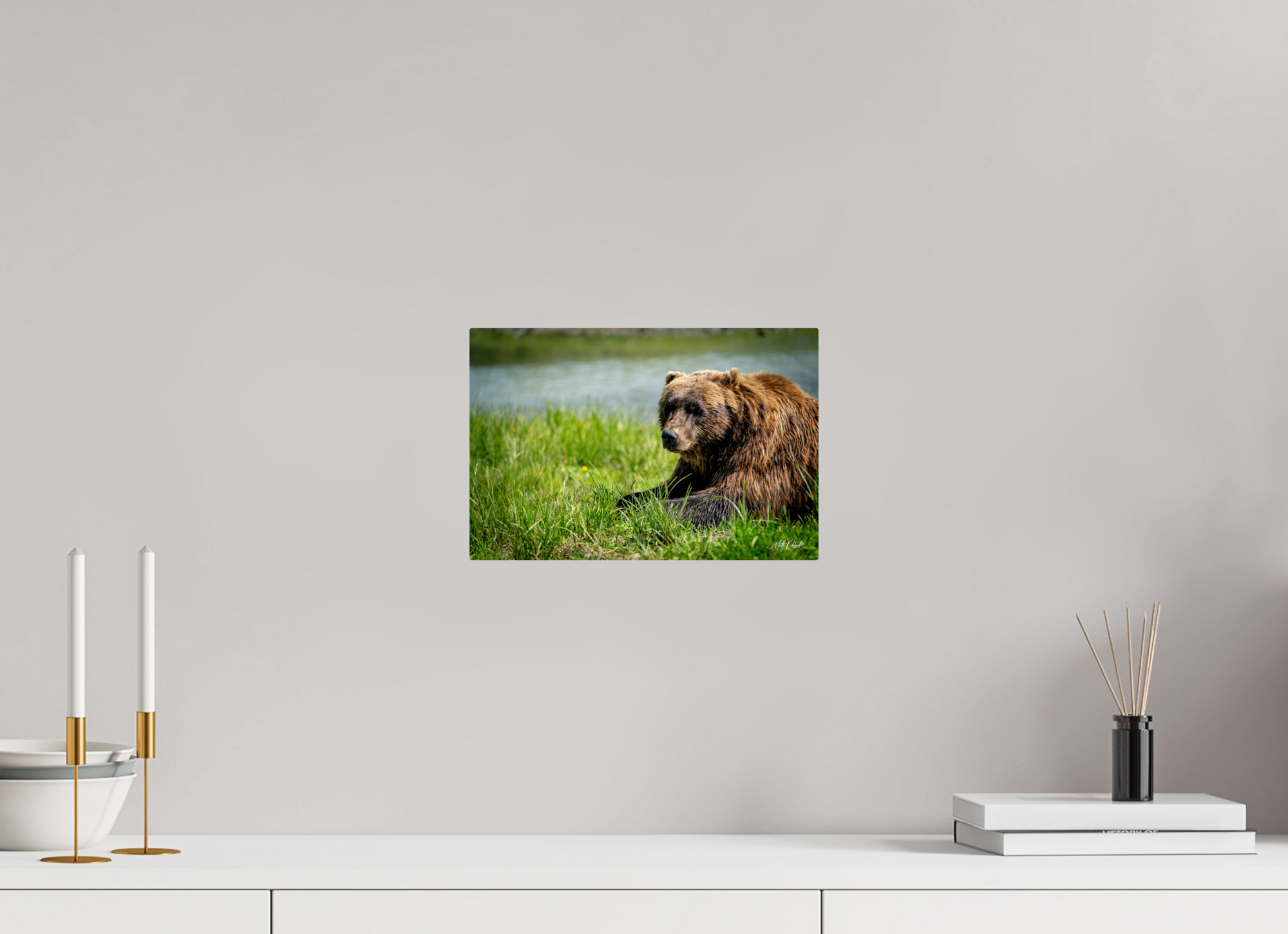 12 x 8″, Metal Brown Bear